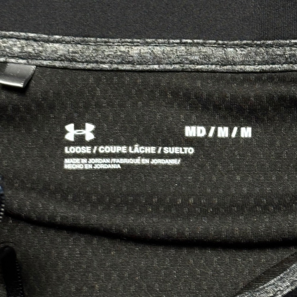 Under Armour Men's Golf 1/4 Zip Pullover Loose Fit Gray Black MD - Picture 2 of 6